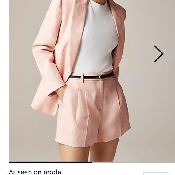 J. Crew Pink Shorts Tailored Linen Blend - Picture 1 of 4